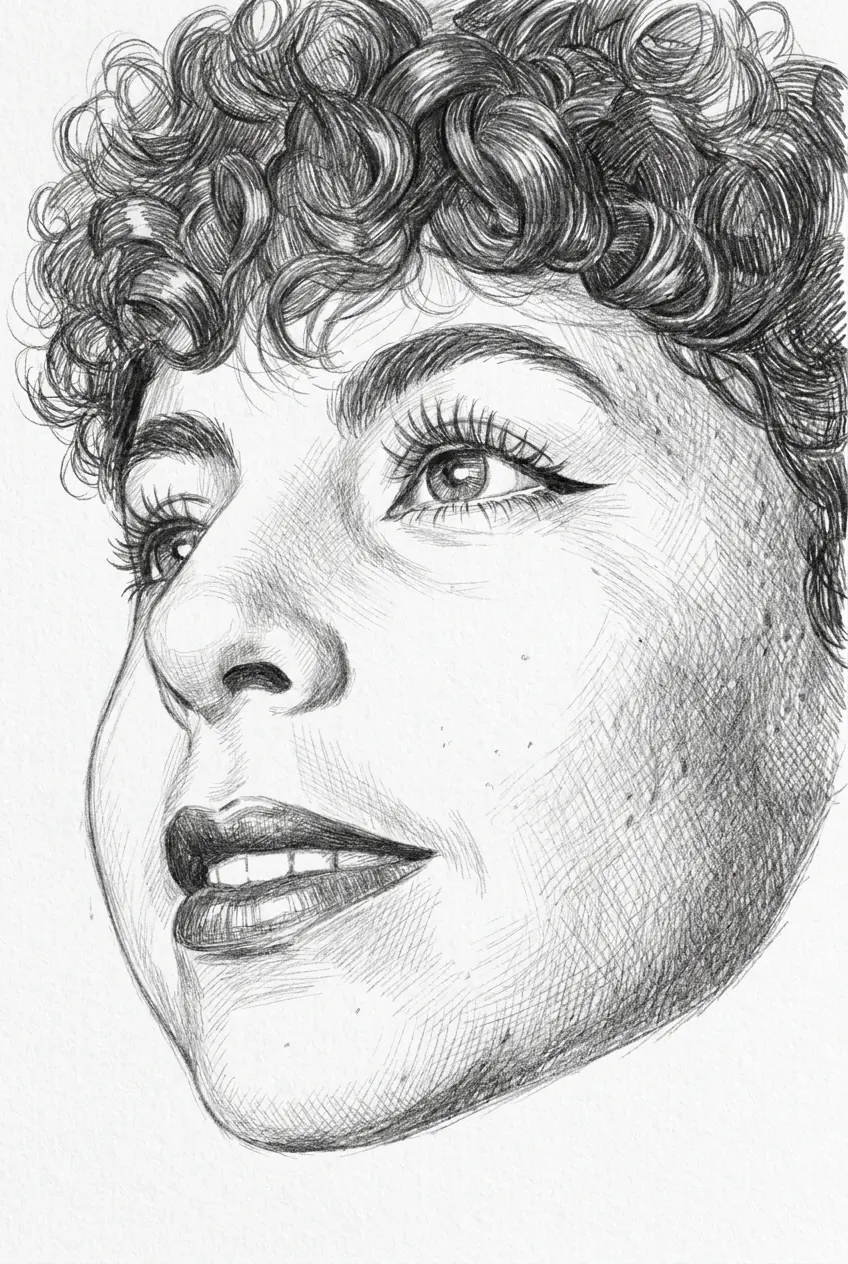 صورة شخصية محوّلة إلى رسم بالرصاص