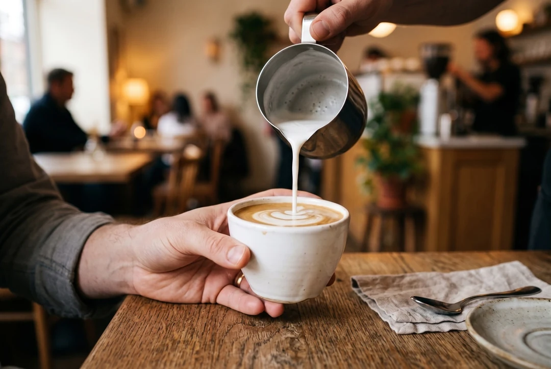 The same latte photo after the date stamp was removed