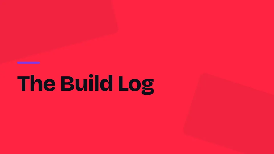 The Build Log channel intro