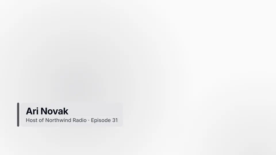 Podcast host lower third