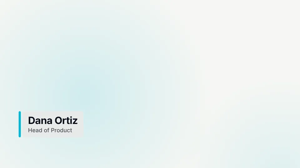 Speaker name lower third